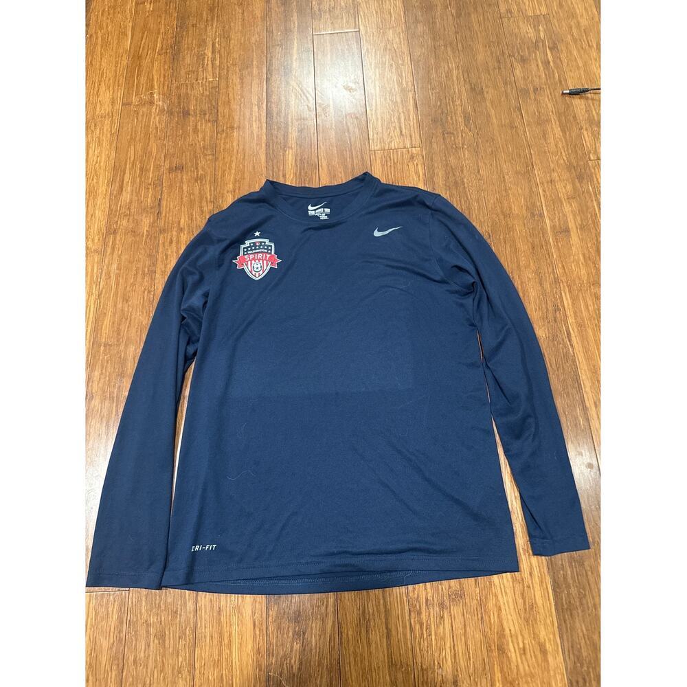 Nike Dri-FIT Washington Spirit Long Sleeve Shirt Navy Athletic Soccer Medium - Picture 2 of 7